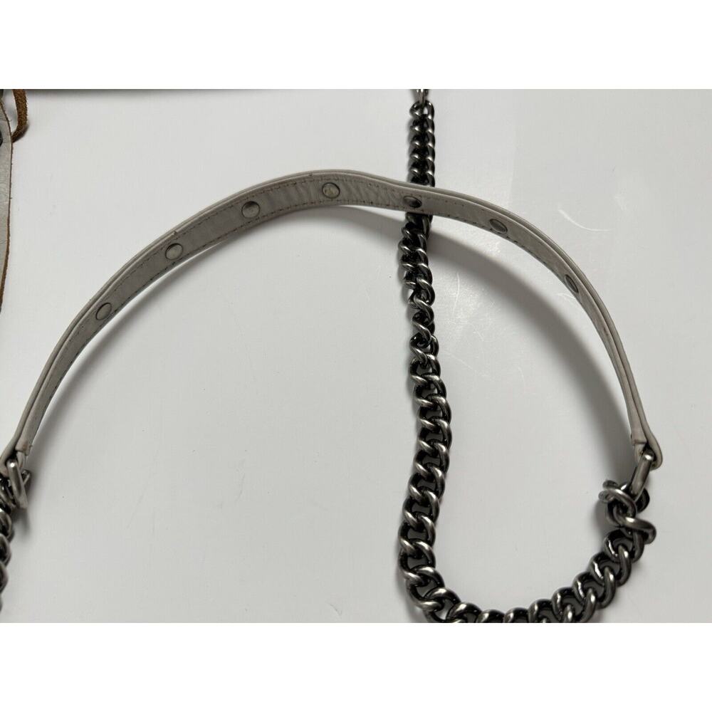 Rebecca Minkoff Crossbody Bag Purse Light Gray Stone Silver Hardware - Picture 13 of 13